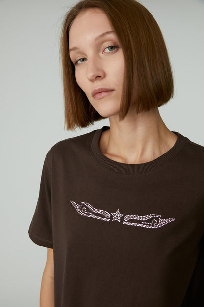 CHERIE Cropped T-Shirt Damen