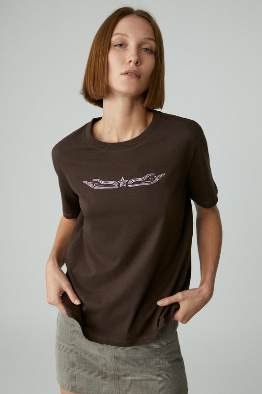 CHERIE Cropped T-Shirt Damen