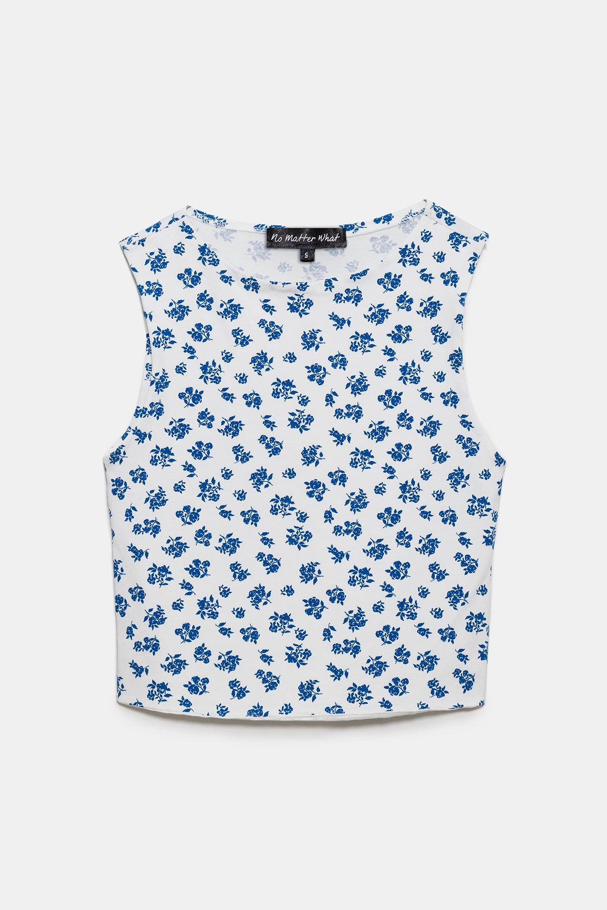 Crop-Bluse mit Blumenmuster
