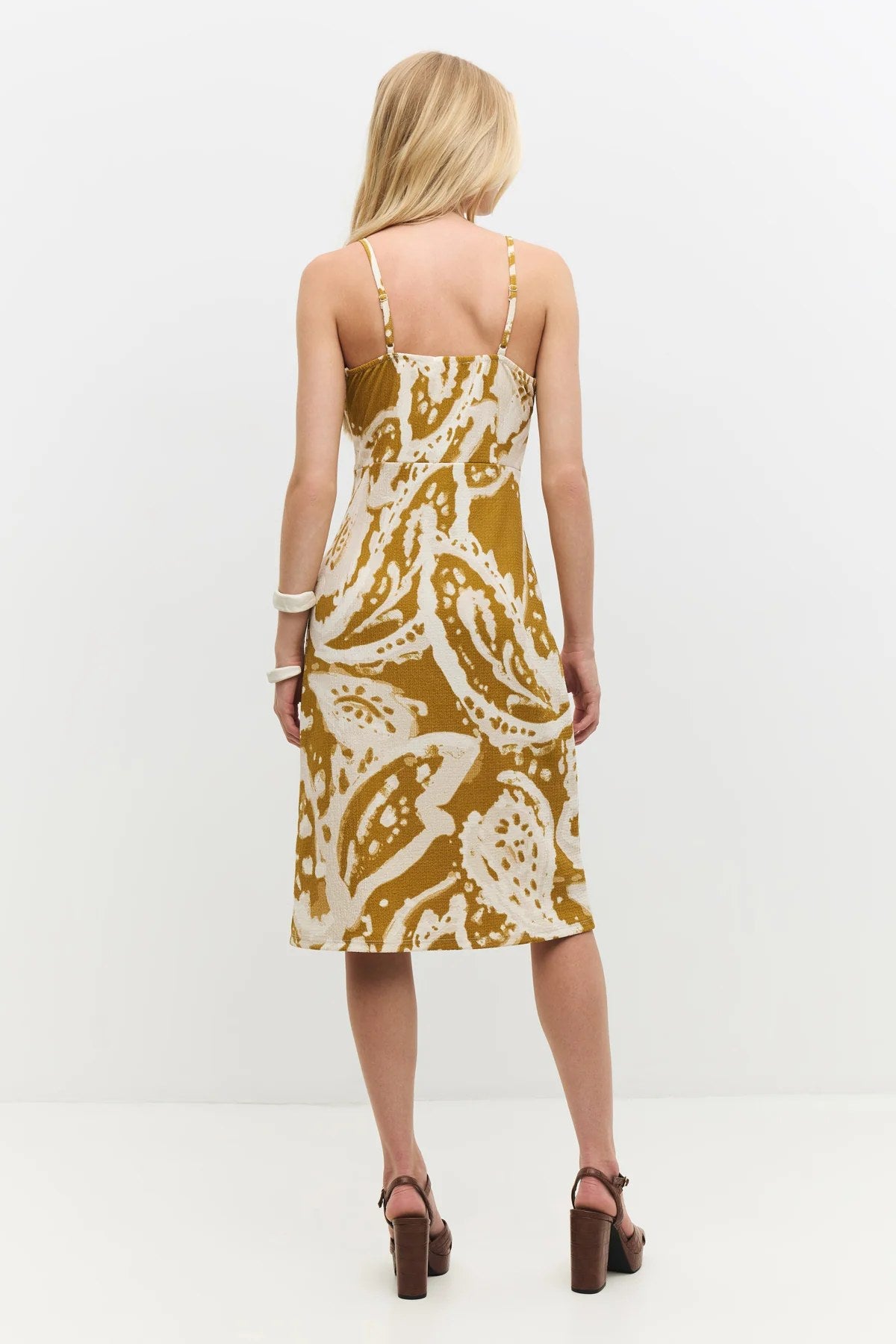 Minikleid mit Blumenmuster und Schlitz