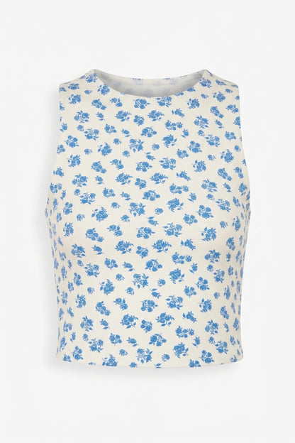 Blumenmuster Crop Top