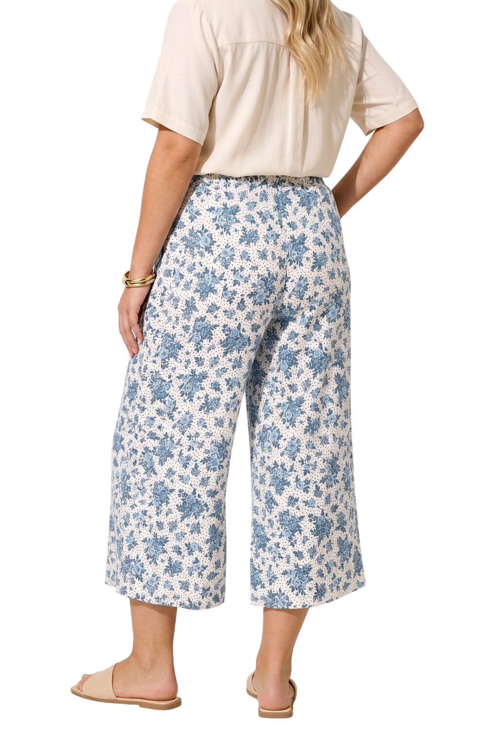 Blumenmuster Weite Hose