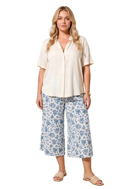 Blumenmuster Weite Hose