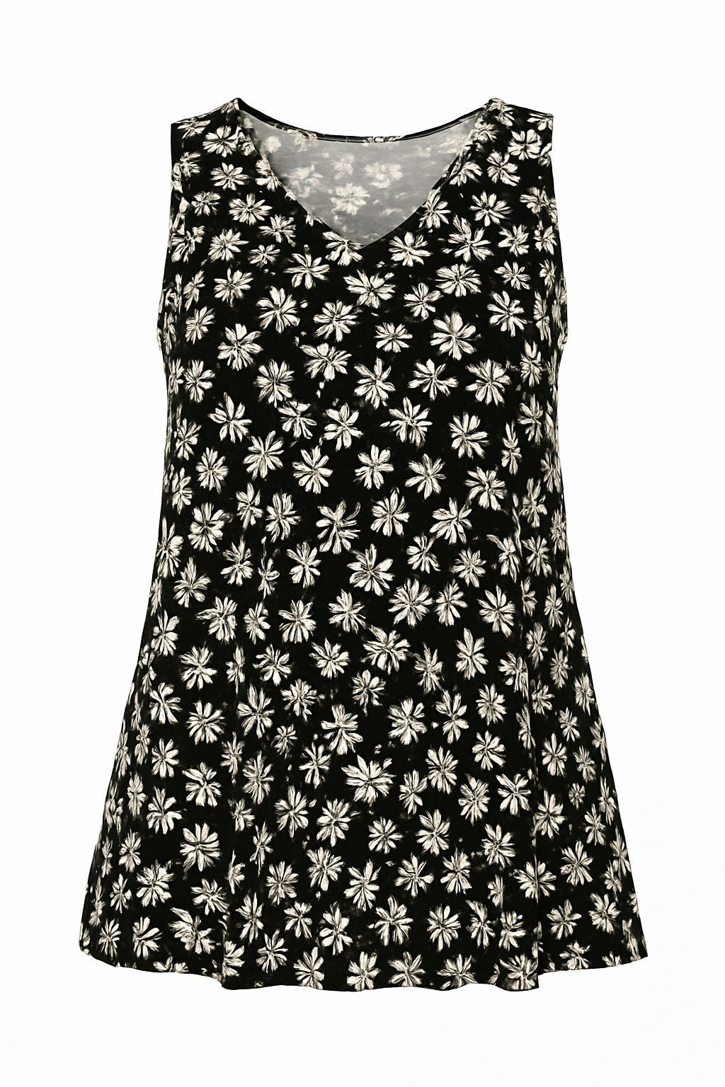 Ärmellose Bluse mit Blumenmuster