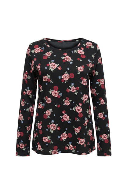 Langarmbluse mit Blumenmuster