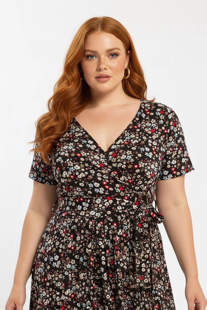 Langes Kleid mit Blumenmuster