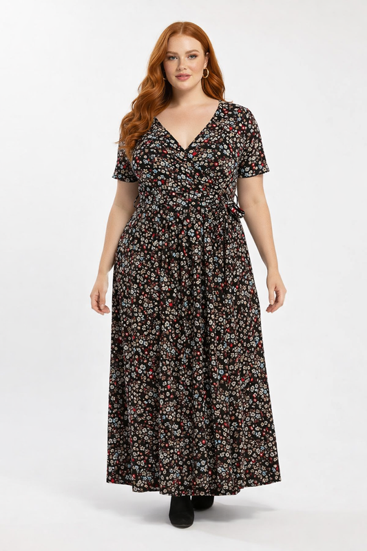 Langes Kleid mit Blumenmuster