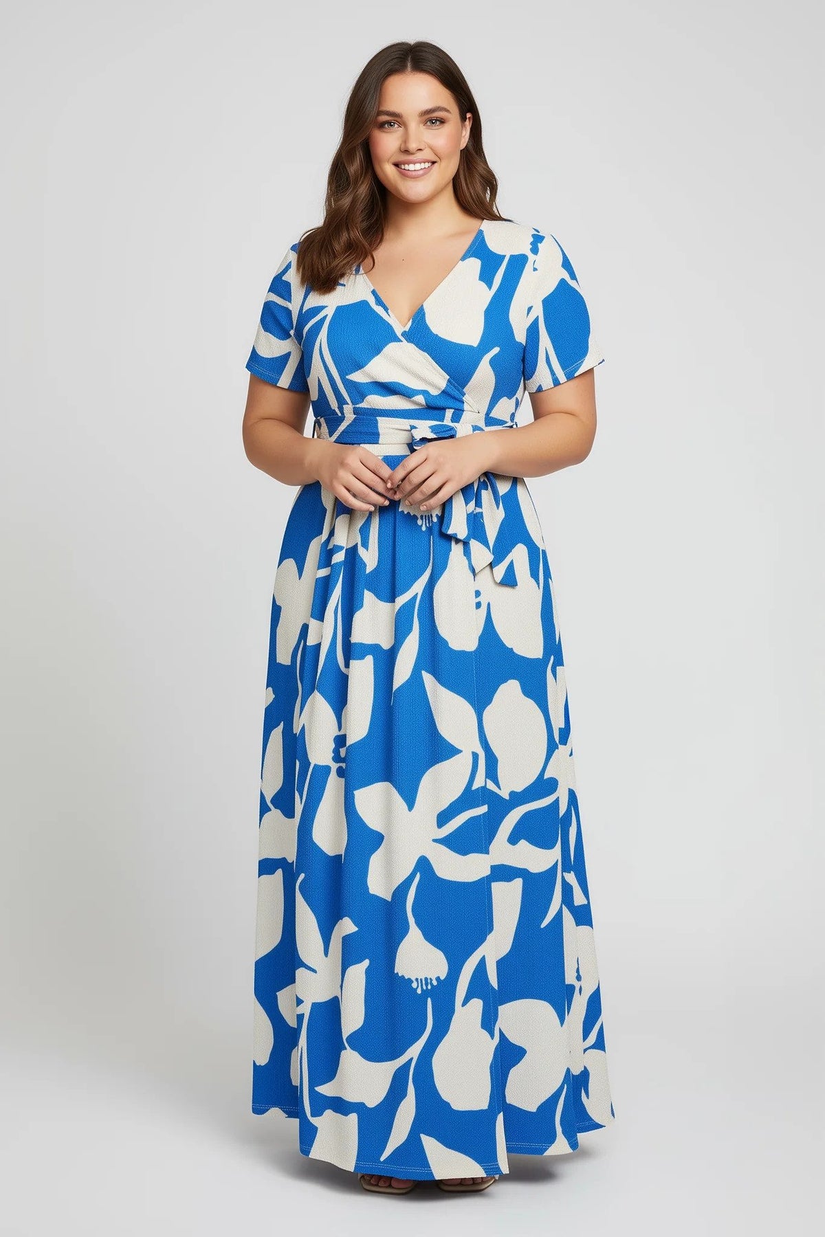 Wickelkleid mit Blumenmuster