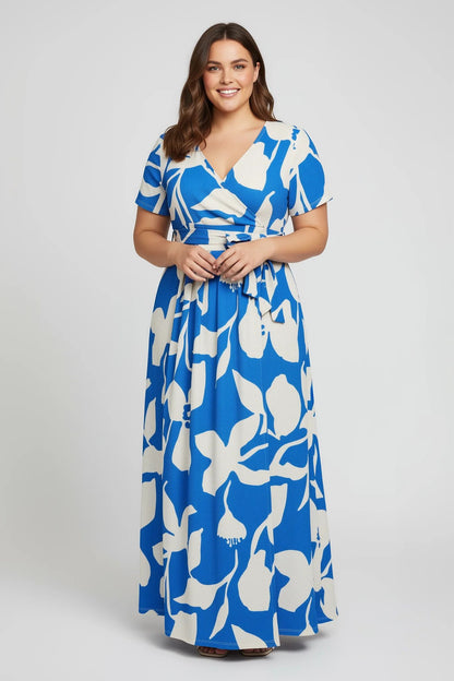 Wickelkleid mit Blumenmuster
