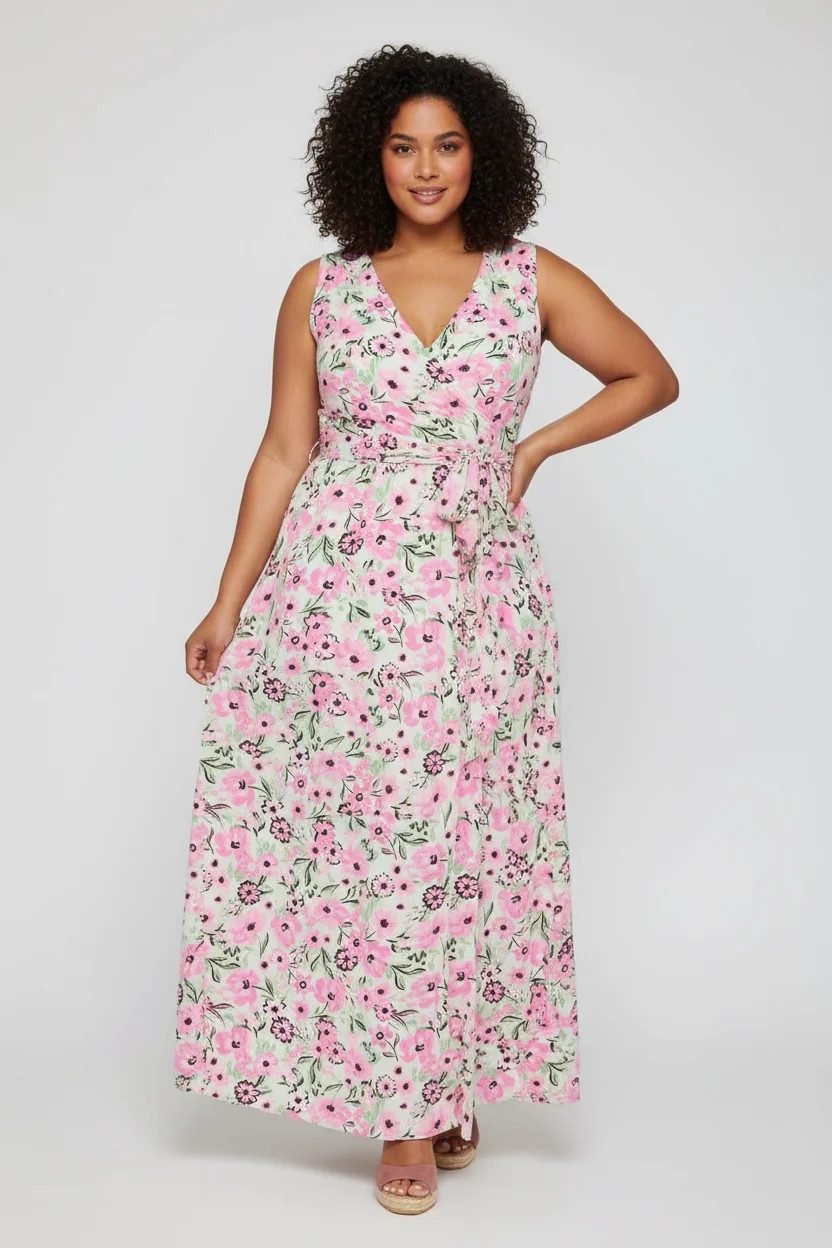 Langes Kleid mit Blumenmuster