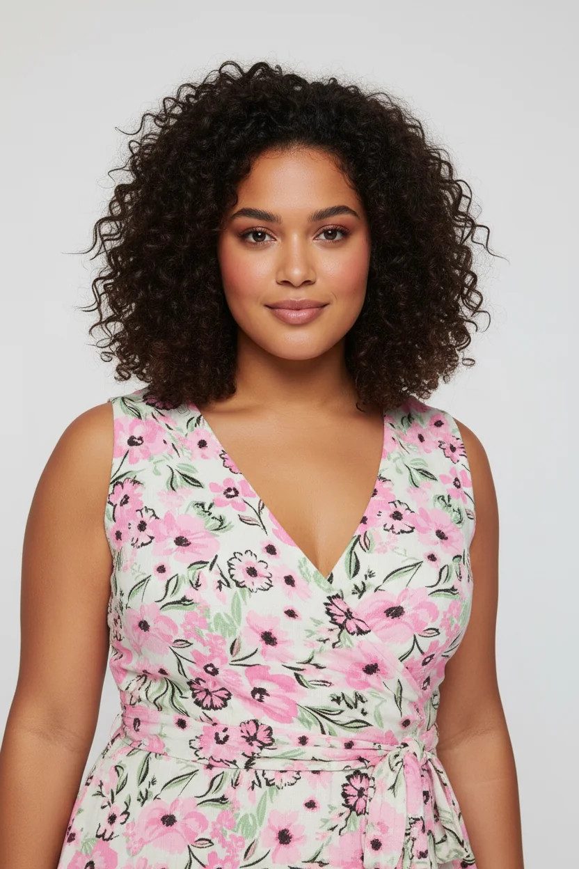 Langes Kleid mit Blumenmuster