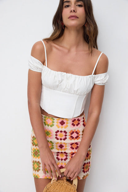 Crop-Top mit doppelten Trägern