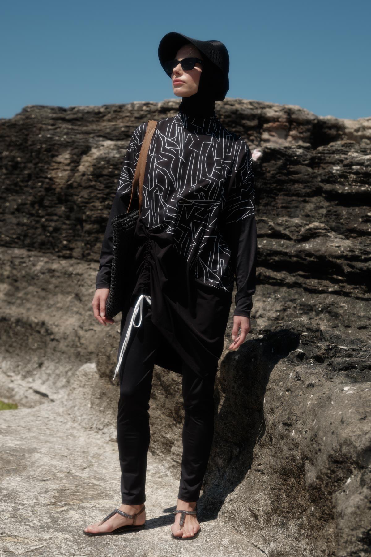 Mesh Strandhut mit Klettvisier