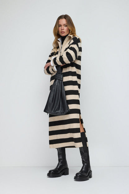Gestreiftes Oversize-Kleid