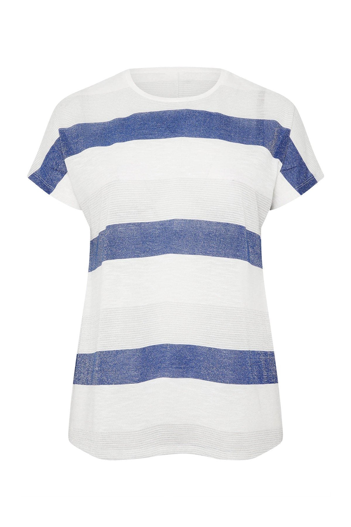 Gestreiftes Rundhals-T-Shirt