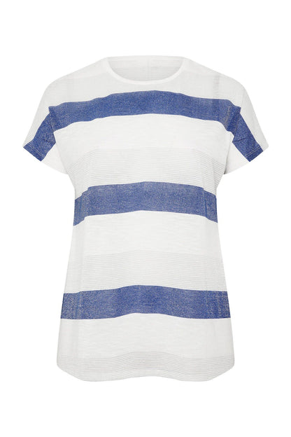 Gestreiftes Rundhals-T-Shirt