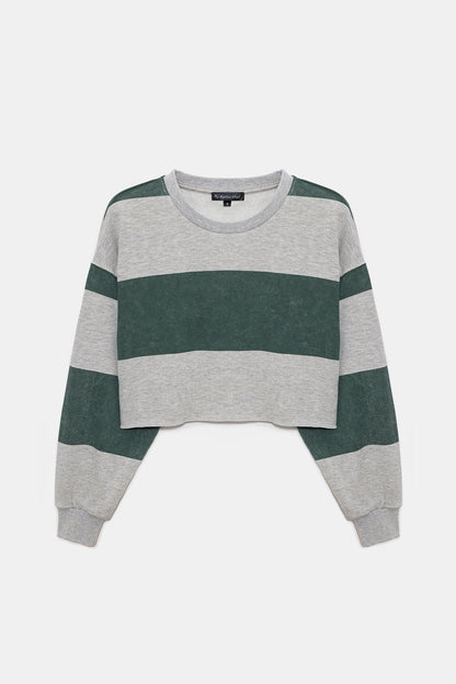 Gestreiftes Crop-Sweatshirt