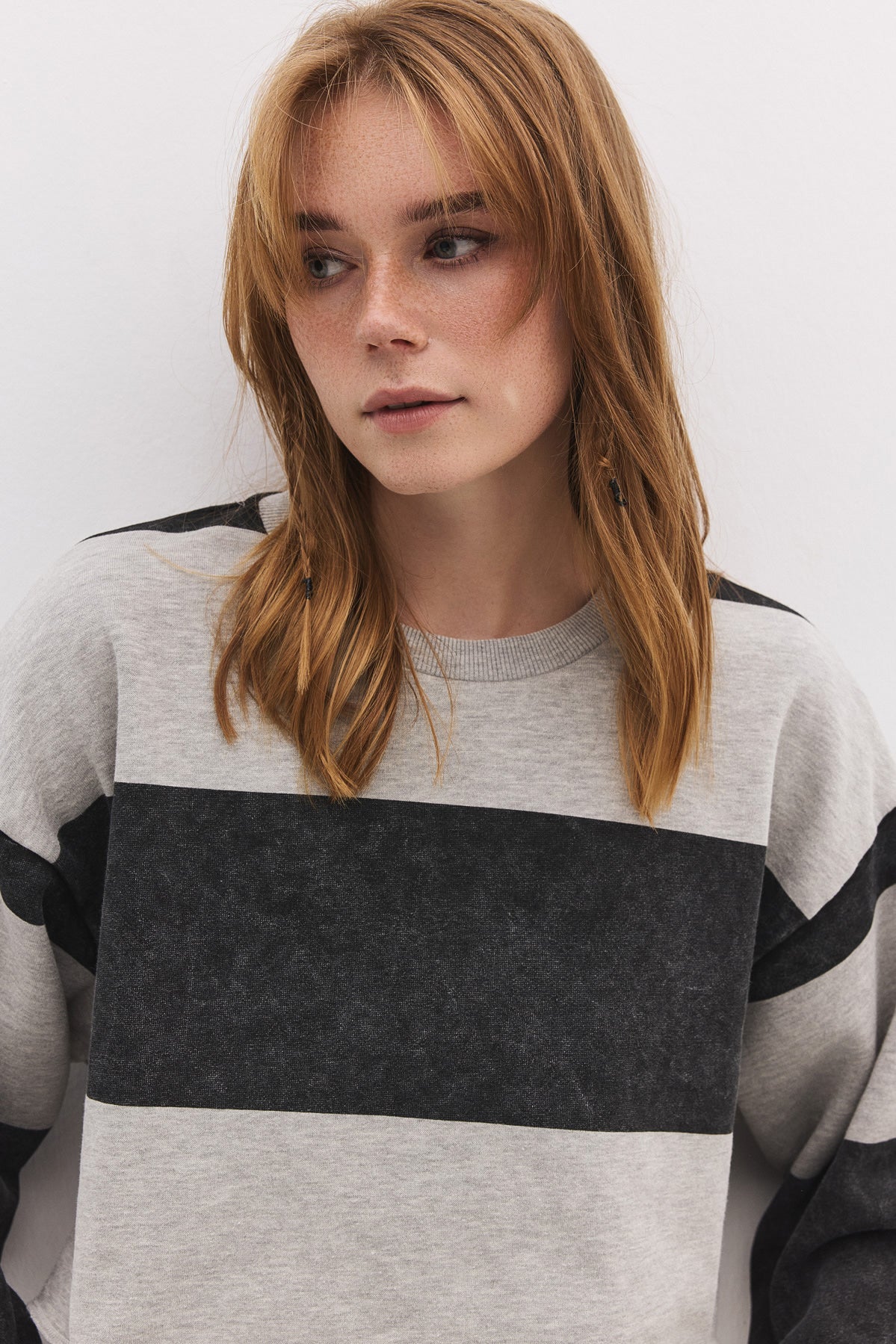 Gestreiftes Crop-Sweatshirt
