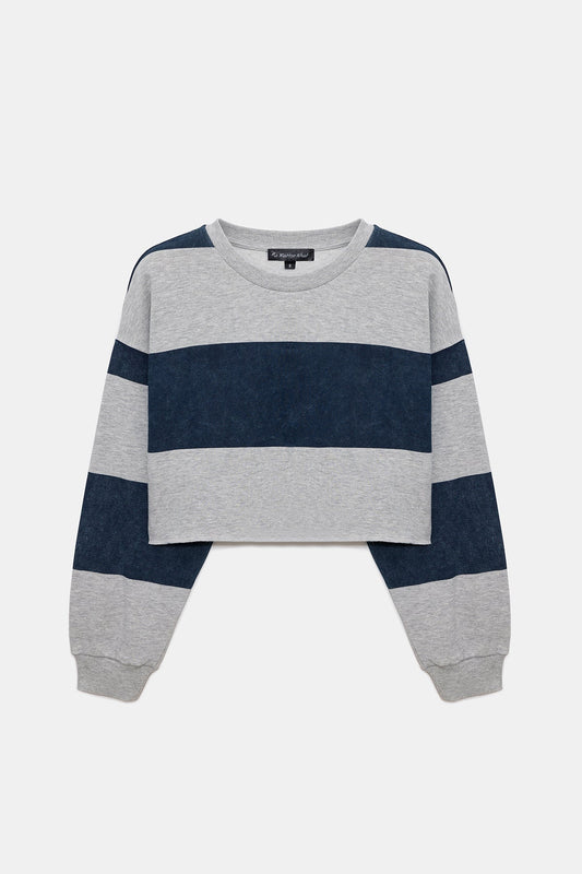 Gestreiftes Crop-Sweatshirt