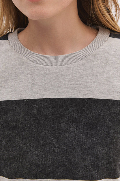 Gestreiftes Crop-Sweatshirt