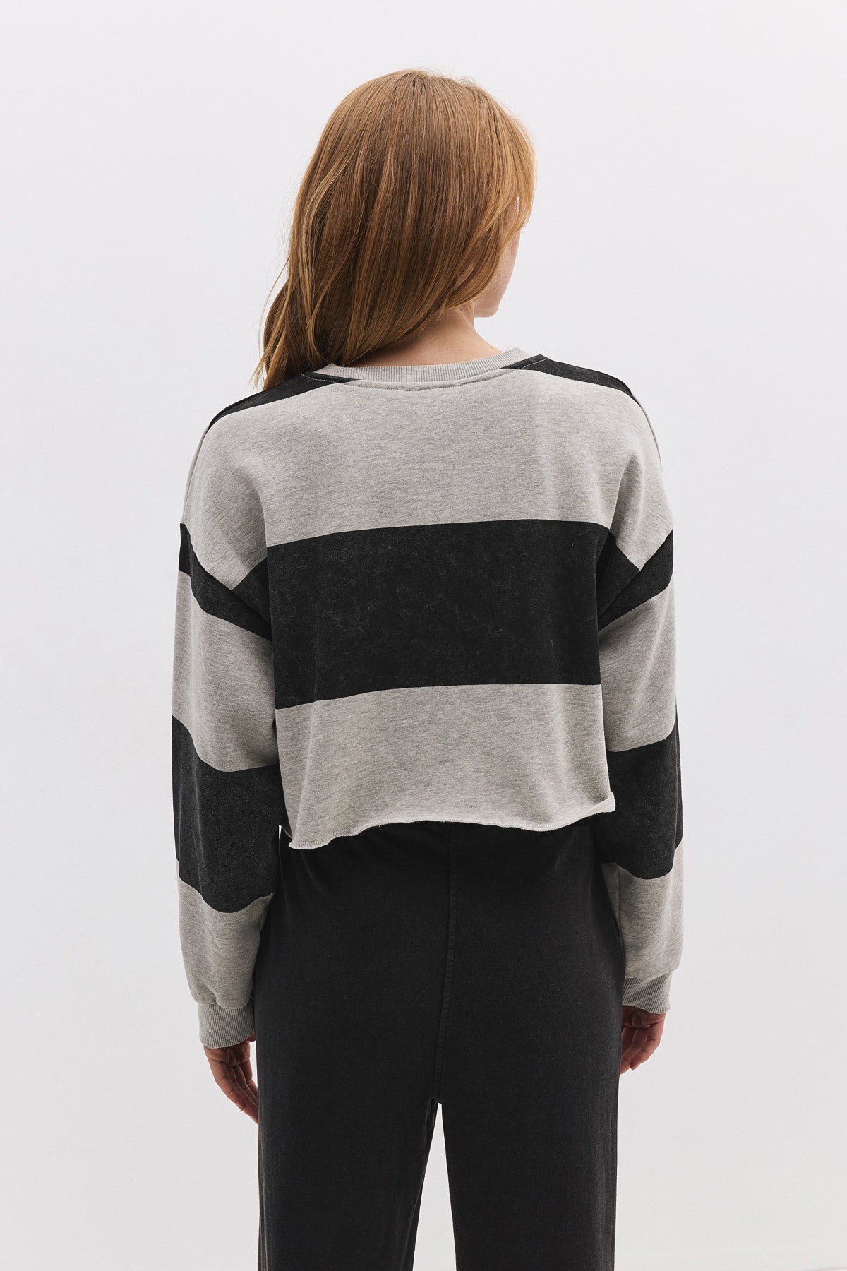 Gestreiftes Crop-Sweatshirt