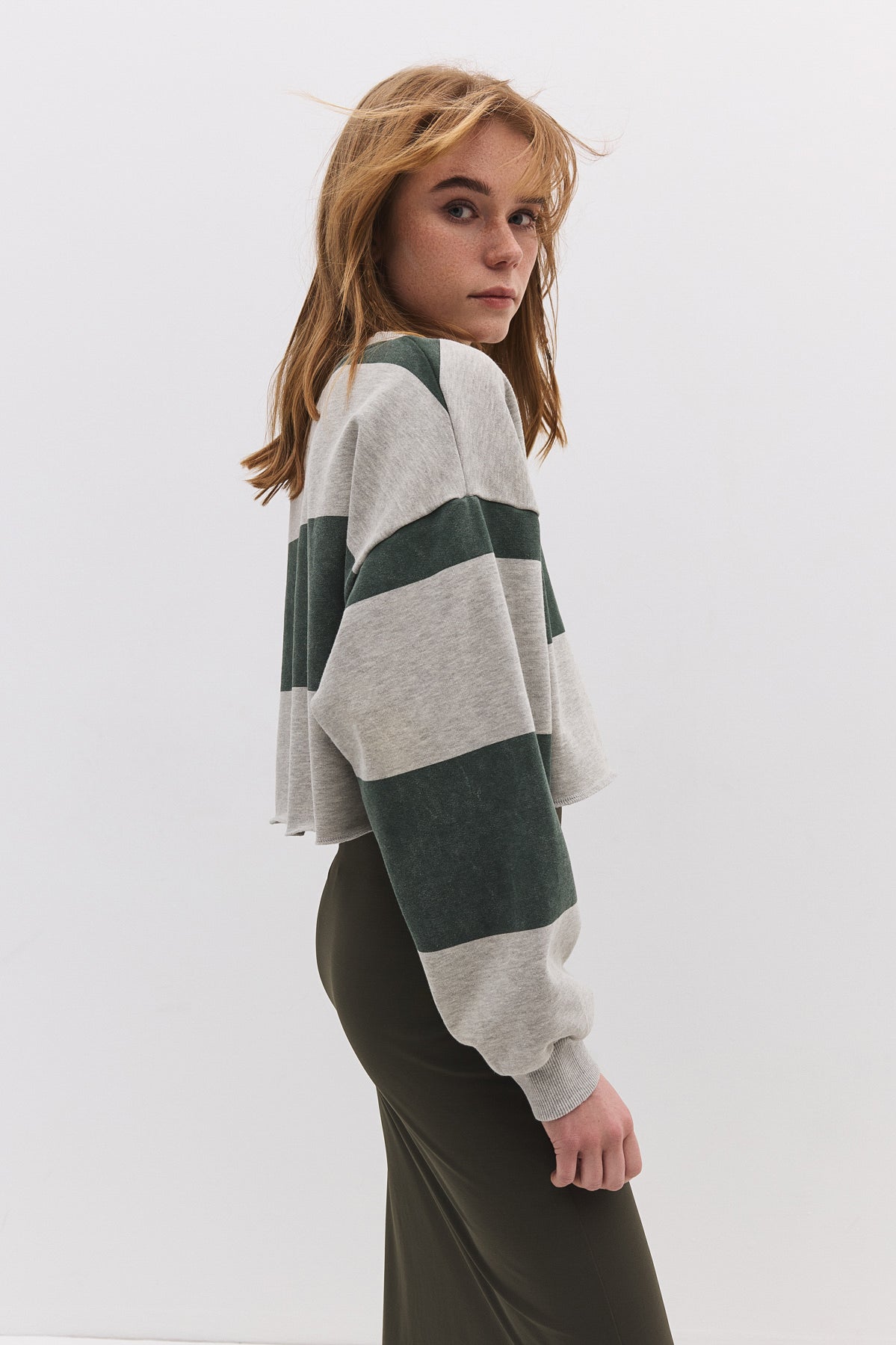 Gestreiftes Crop-Sweatshirt