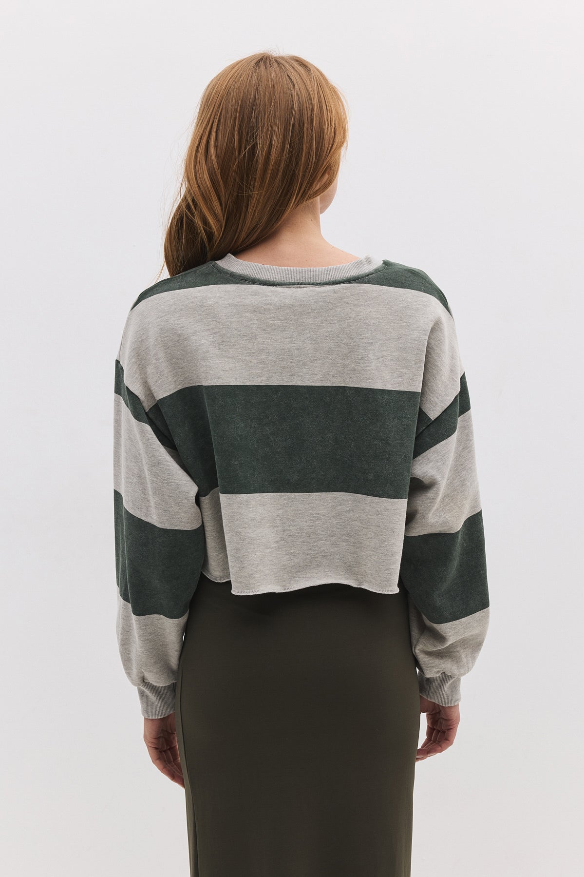 Gestreiftes Crop-Sweatshirt