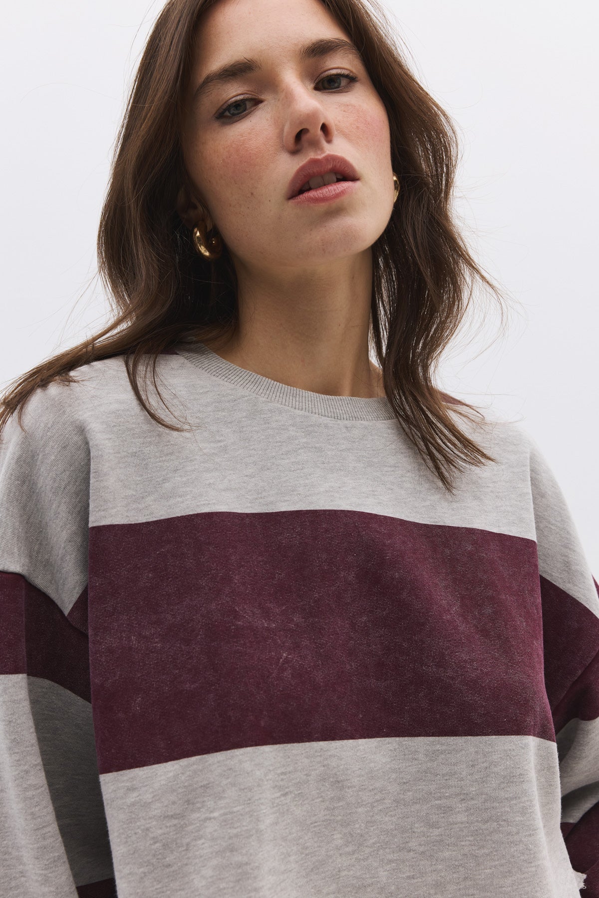 Gestreiftes Crop-Sweatshirt