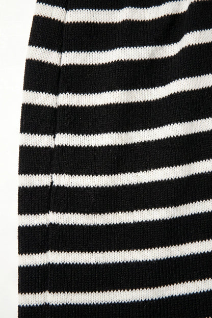 Gestreifte Textur-Shorts mit Bindegürtel