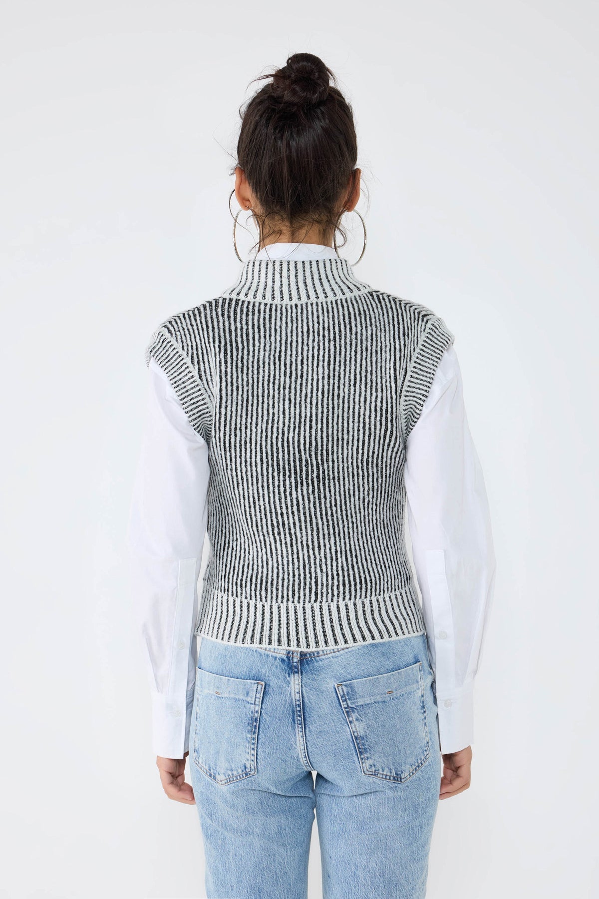 Strickweste mit Fischerkragen