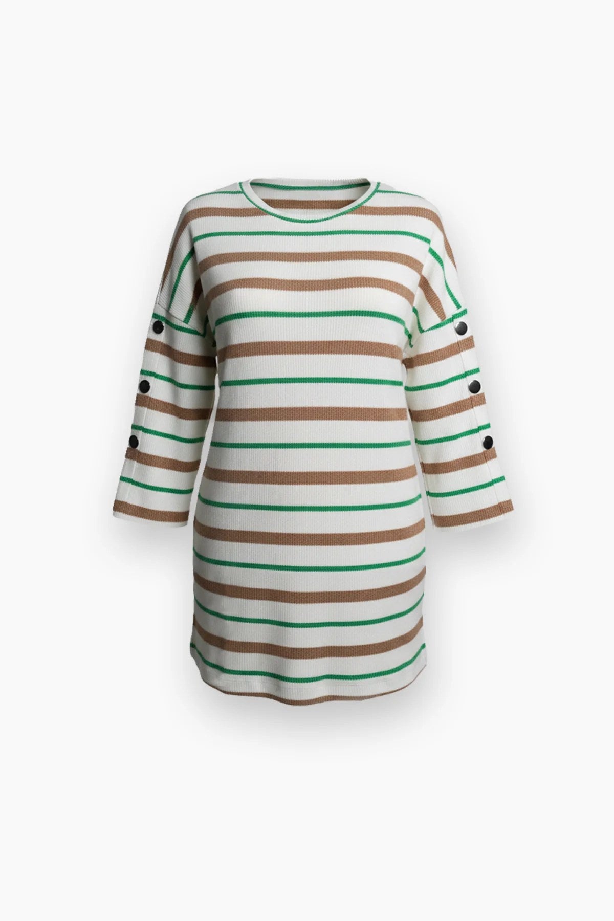 Gestreifte Bluse mit Knopfdetails