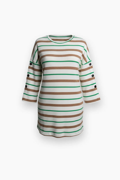 Gestreifte Bluse mit Knopfdetails