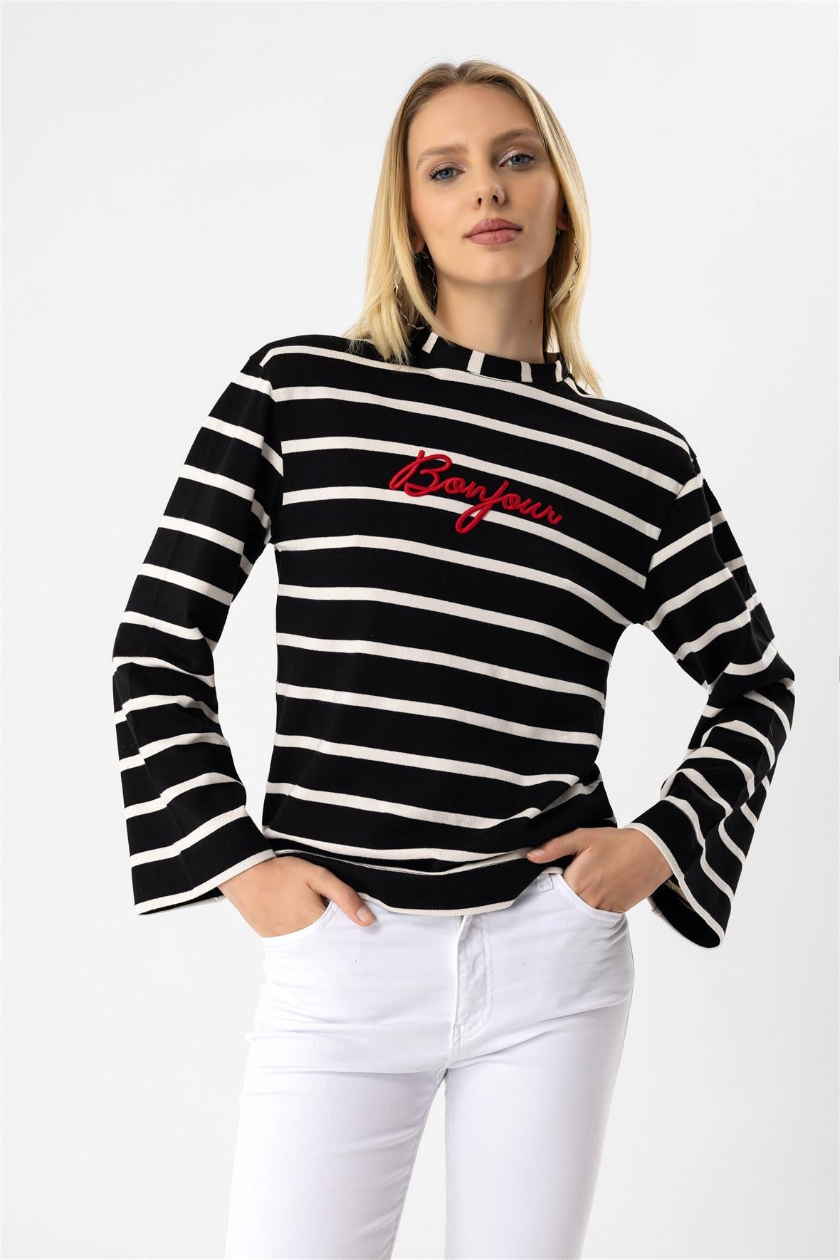 Gestreiftes Sweatshirt