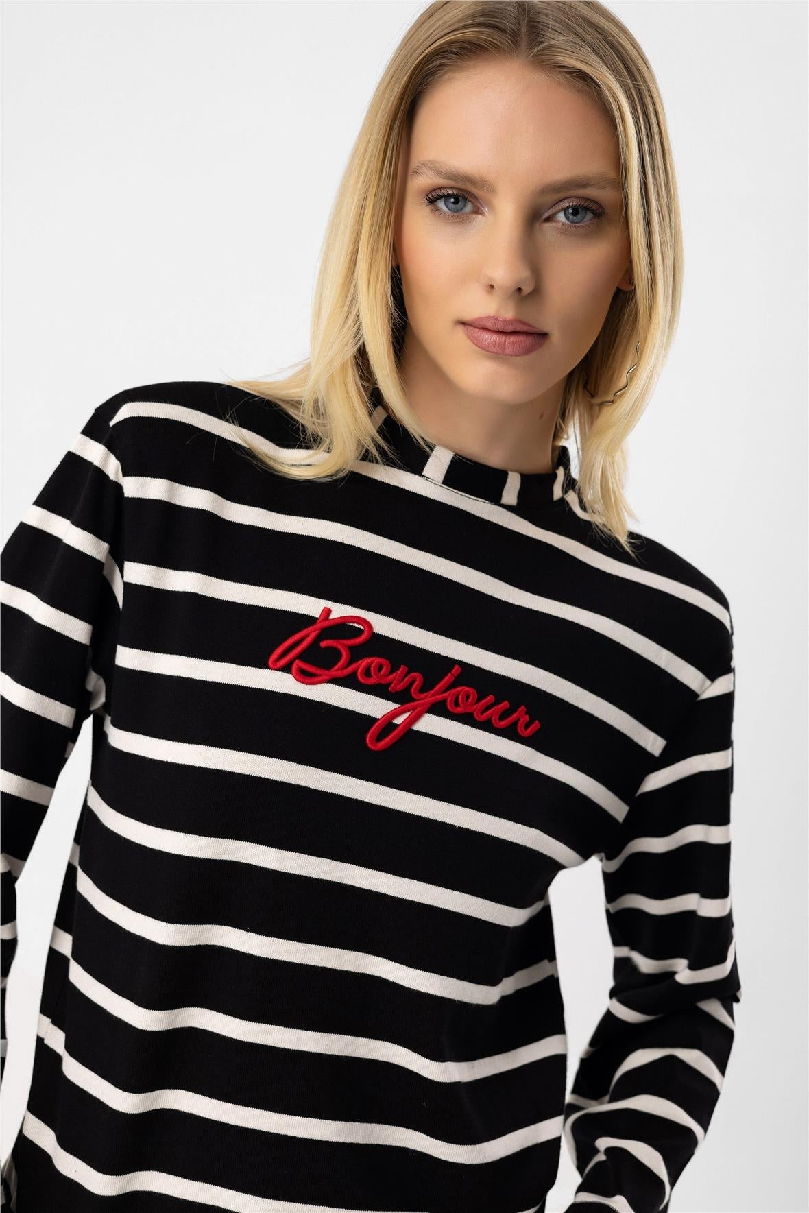 Gestreiftes Sweatshirt