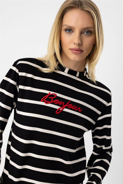 Gestreiftes Sweatshirt