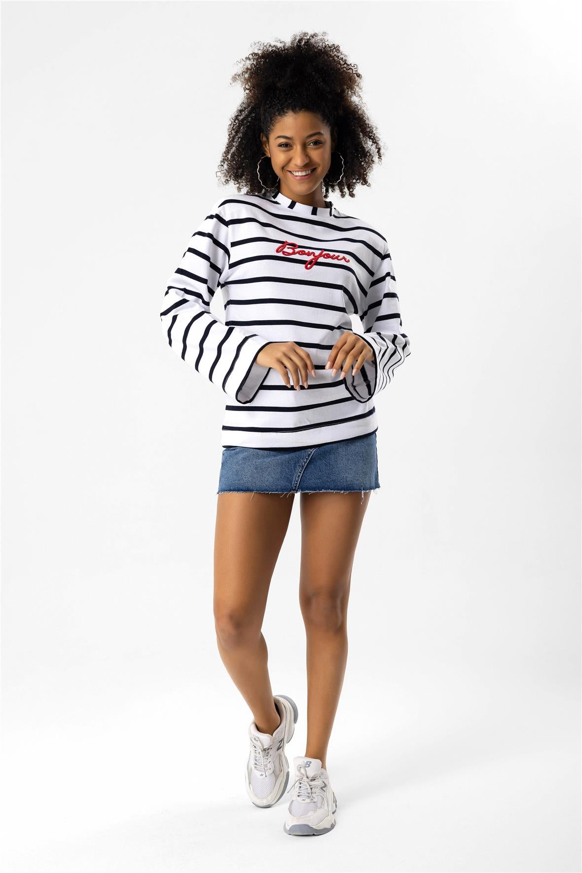 Gestreiftes Sweatshirt