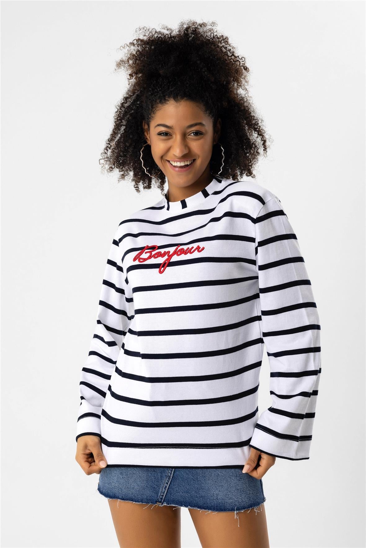 Gestreiftes Sweatshirt