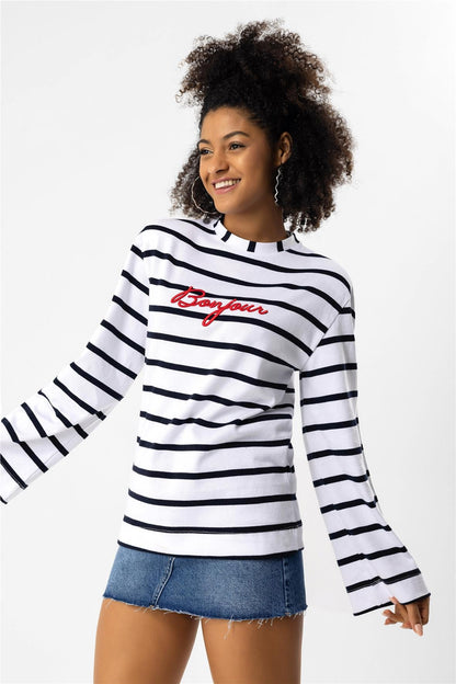 Gestreiftes Sweatshirt