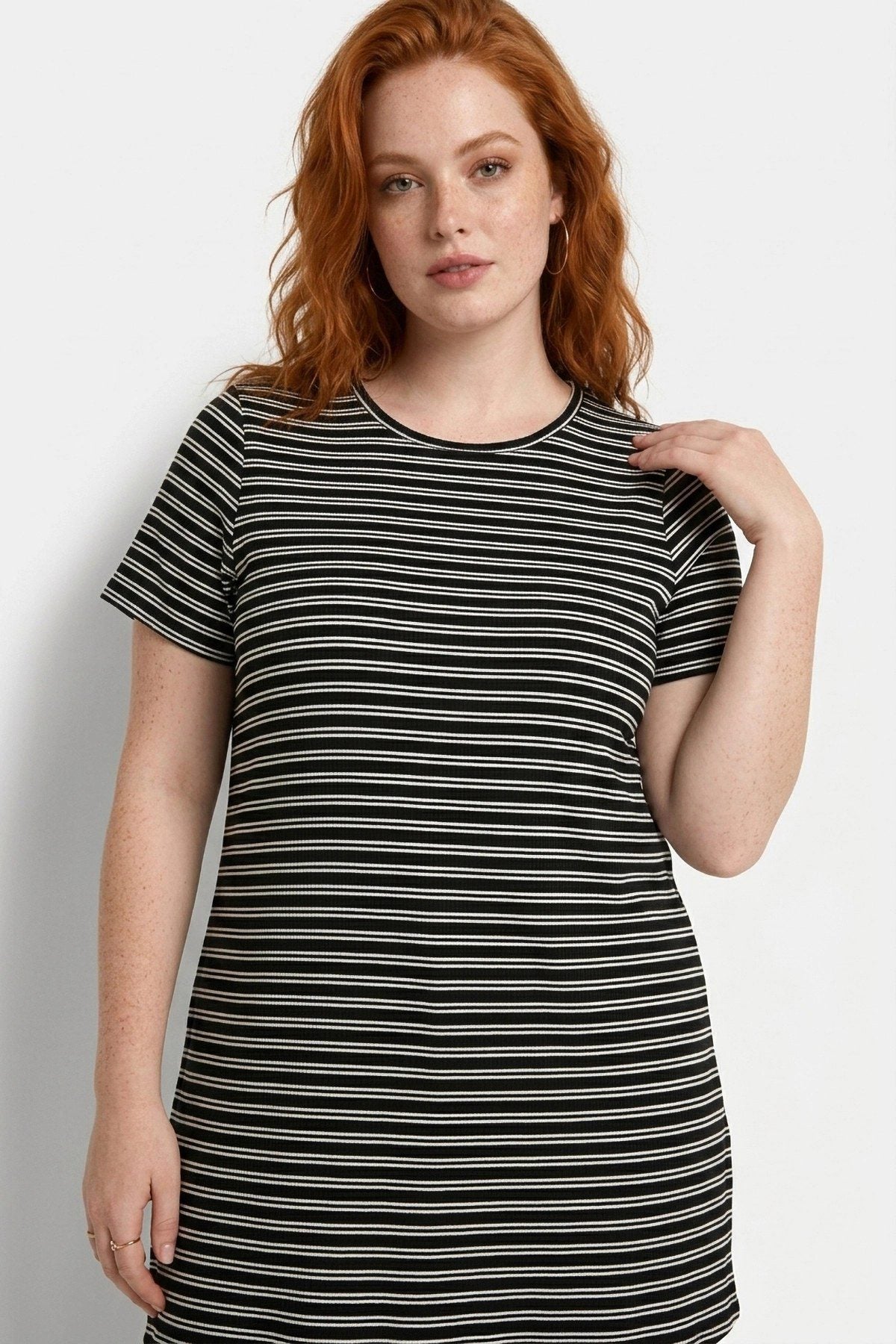Gestreifte Weiche Tunika-Bluse