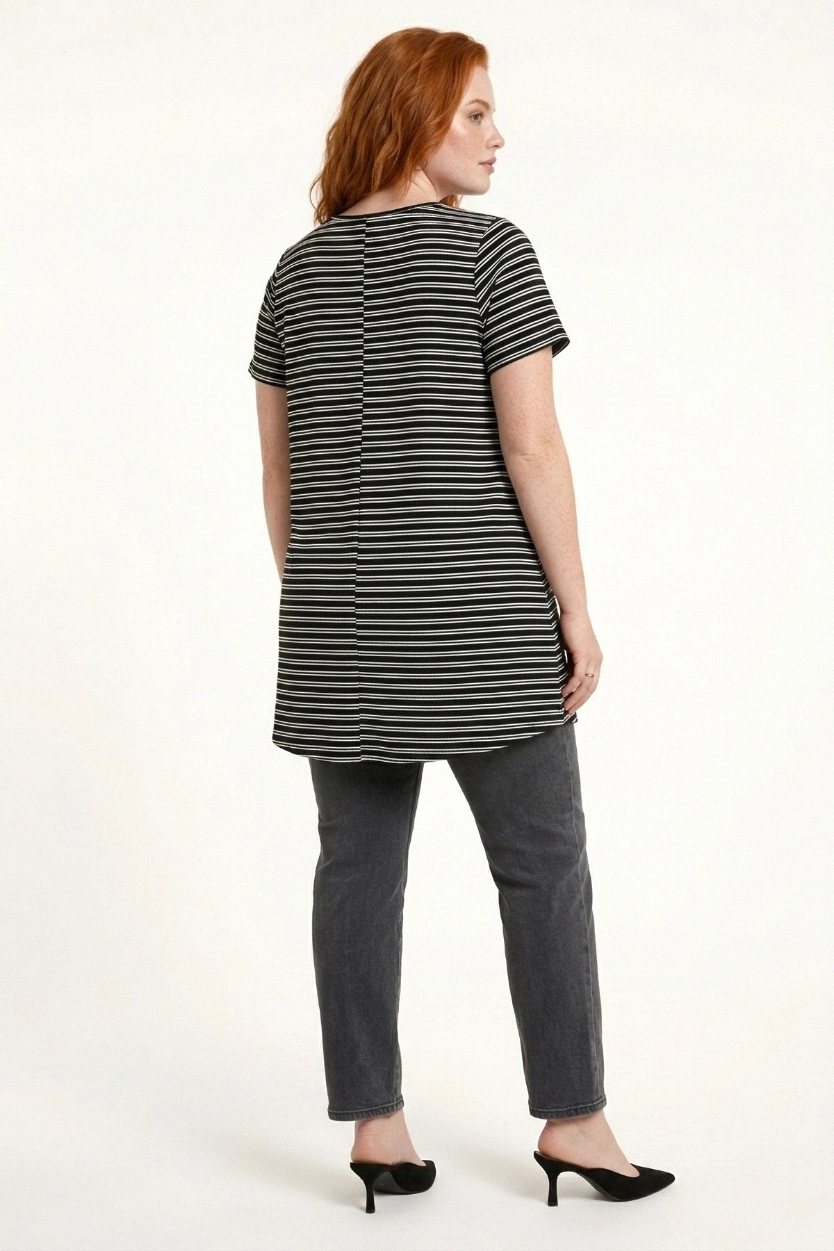 Gestreifte Weiche Tunika-Bluse