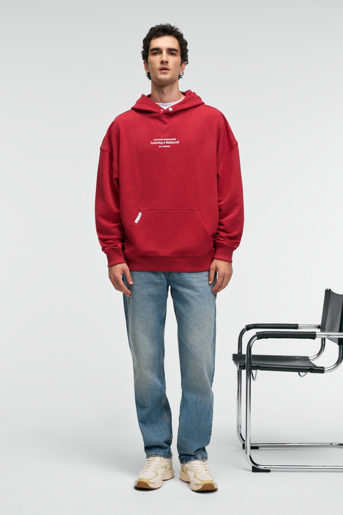 CLAY Herren Baumwoll Kapuzenpullover