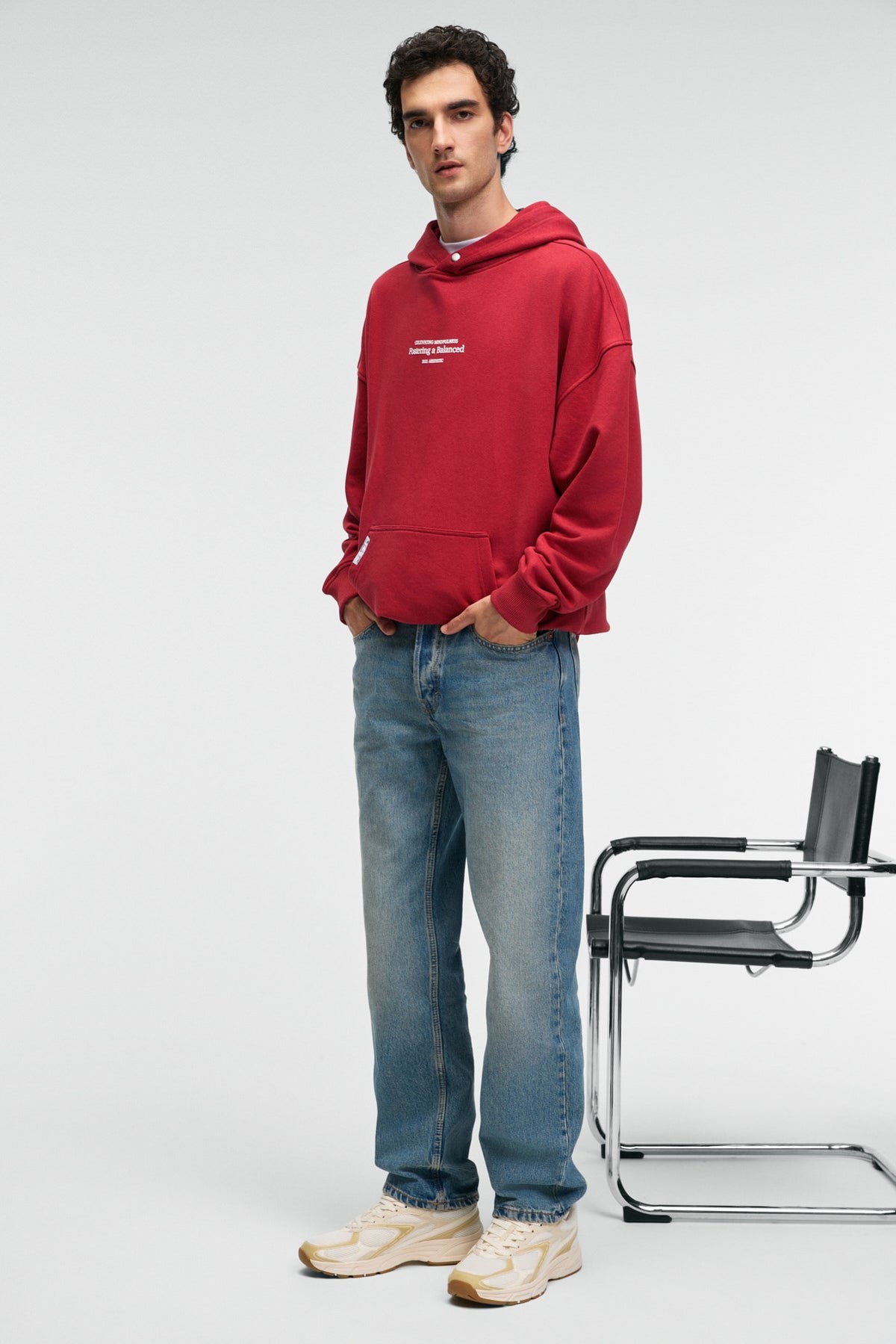 CLAY Herren Baumwoll Kapuzenpullover