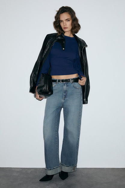 COMINO Damen Rundhals Slim Fit Bluse