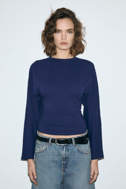 COMINO Damen Rundhals Slim Fit Bluse