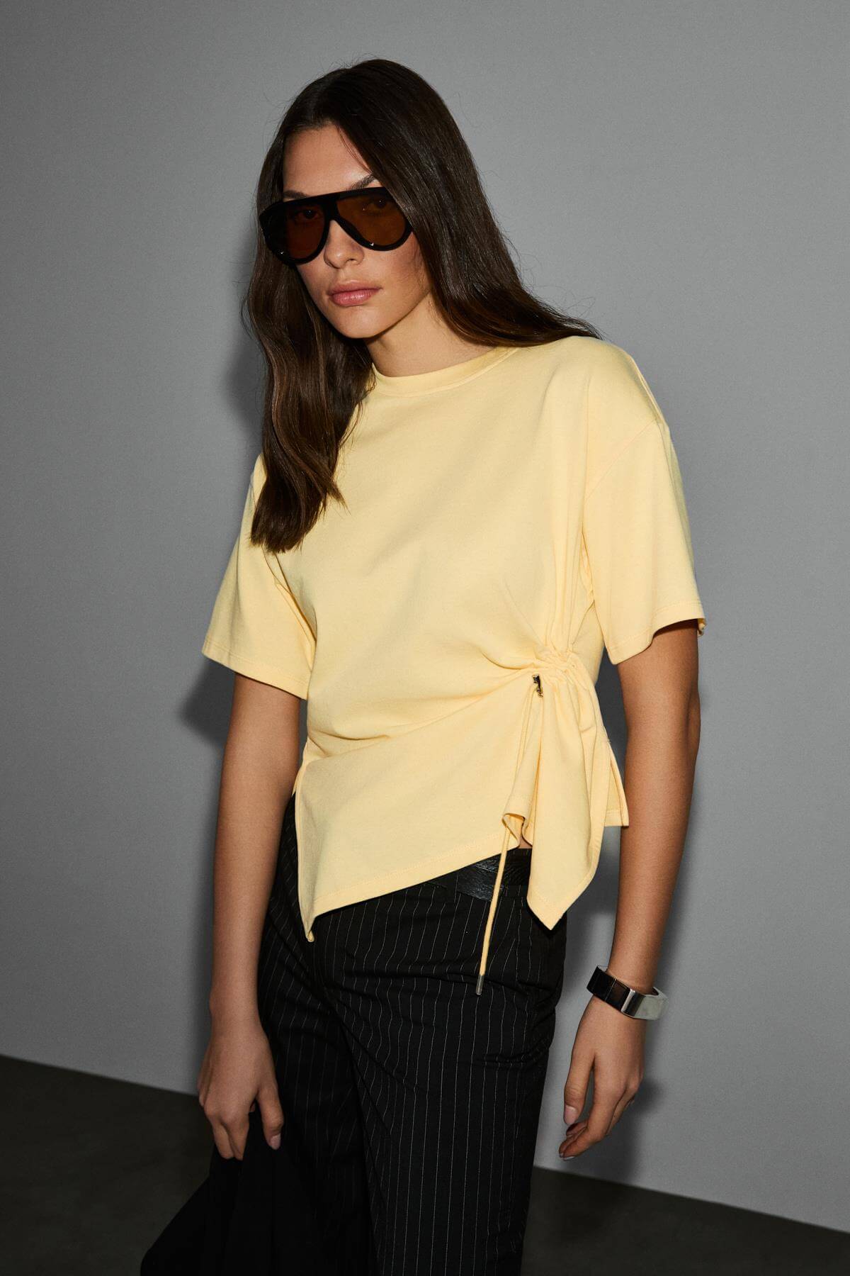 GRIMELANGE CORIAN Damen Bio-Baumwoll-Bluse Gelb