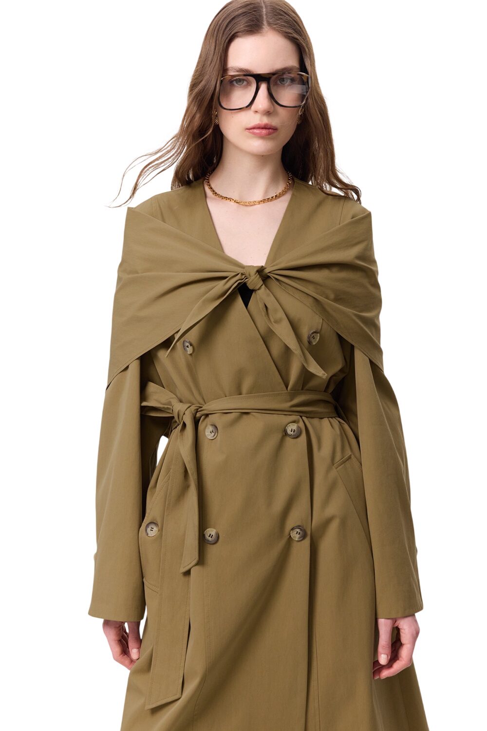 CREME-TRENCH-COAT MIT SCHAL-DETAIL-DESIGN.
