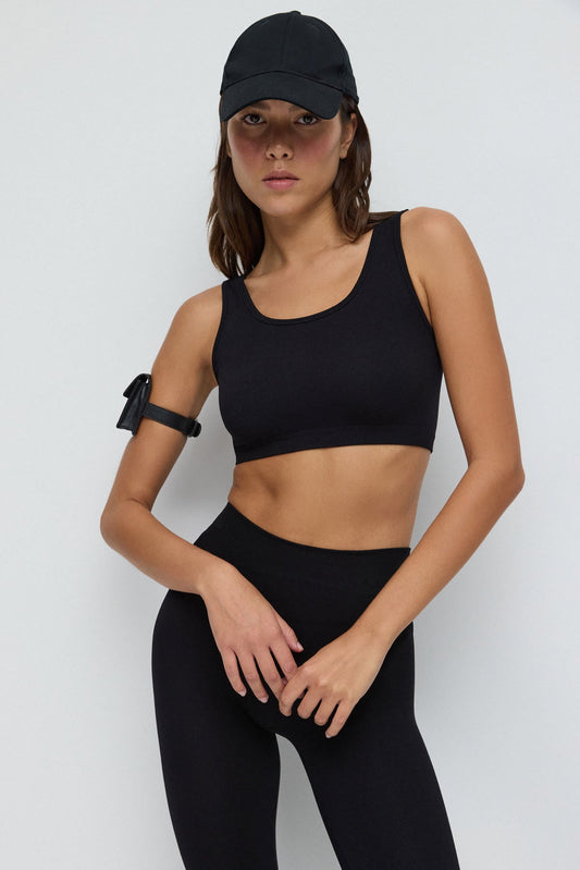 Kurzärmelige Crop-Bluse