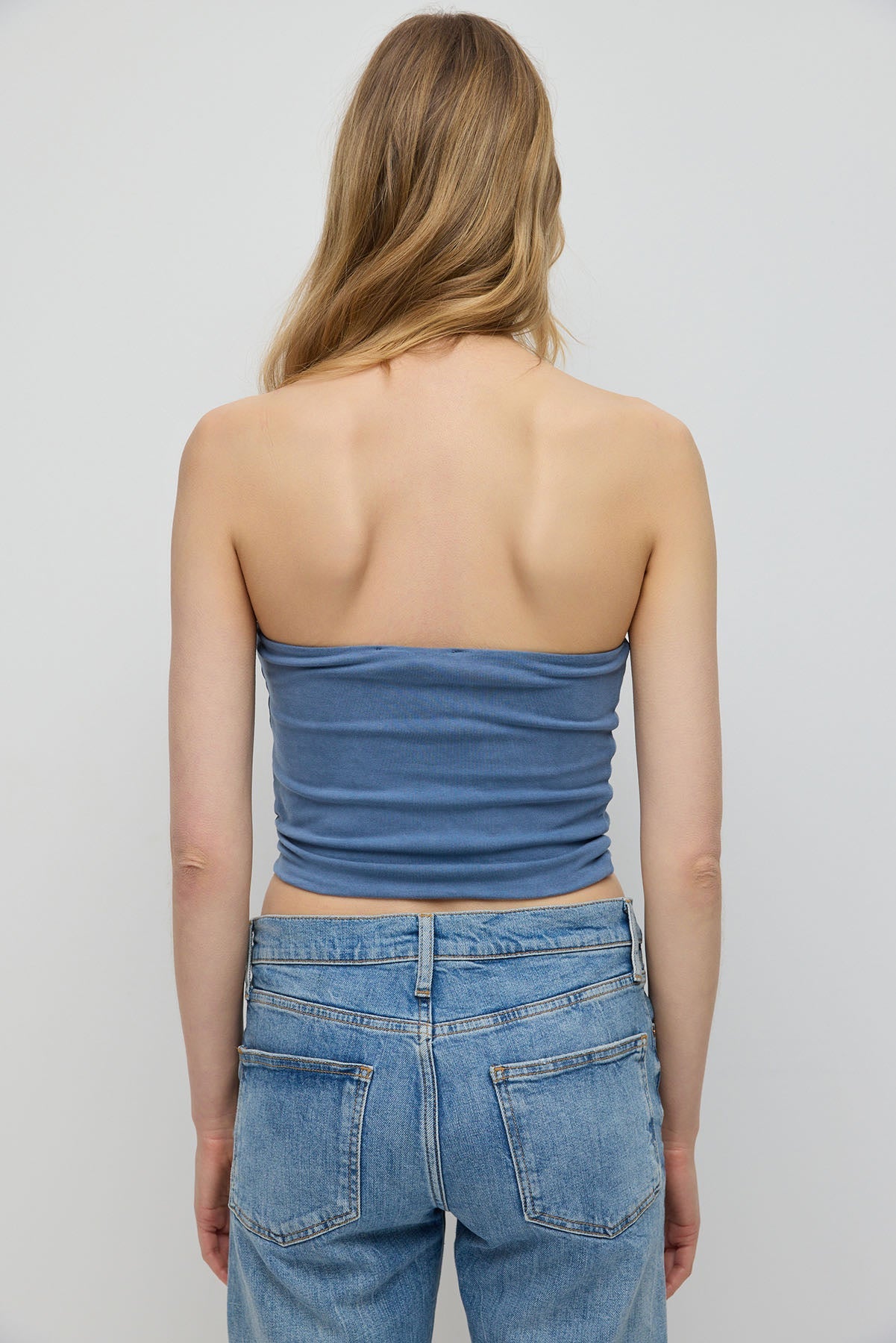 Trägerloses Crop-Top