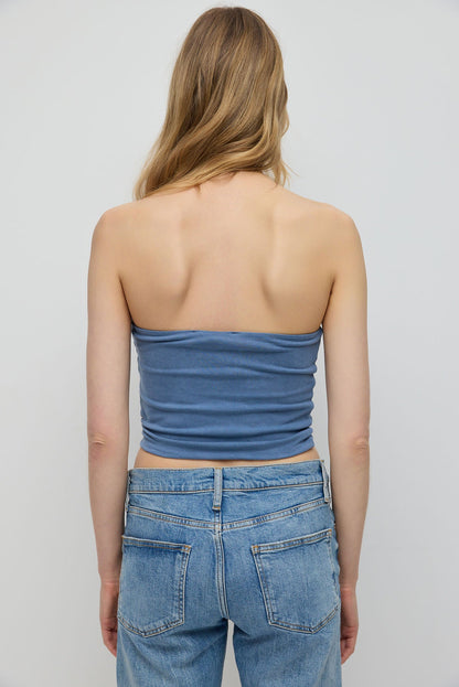 Trägerloses Crop-Top