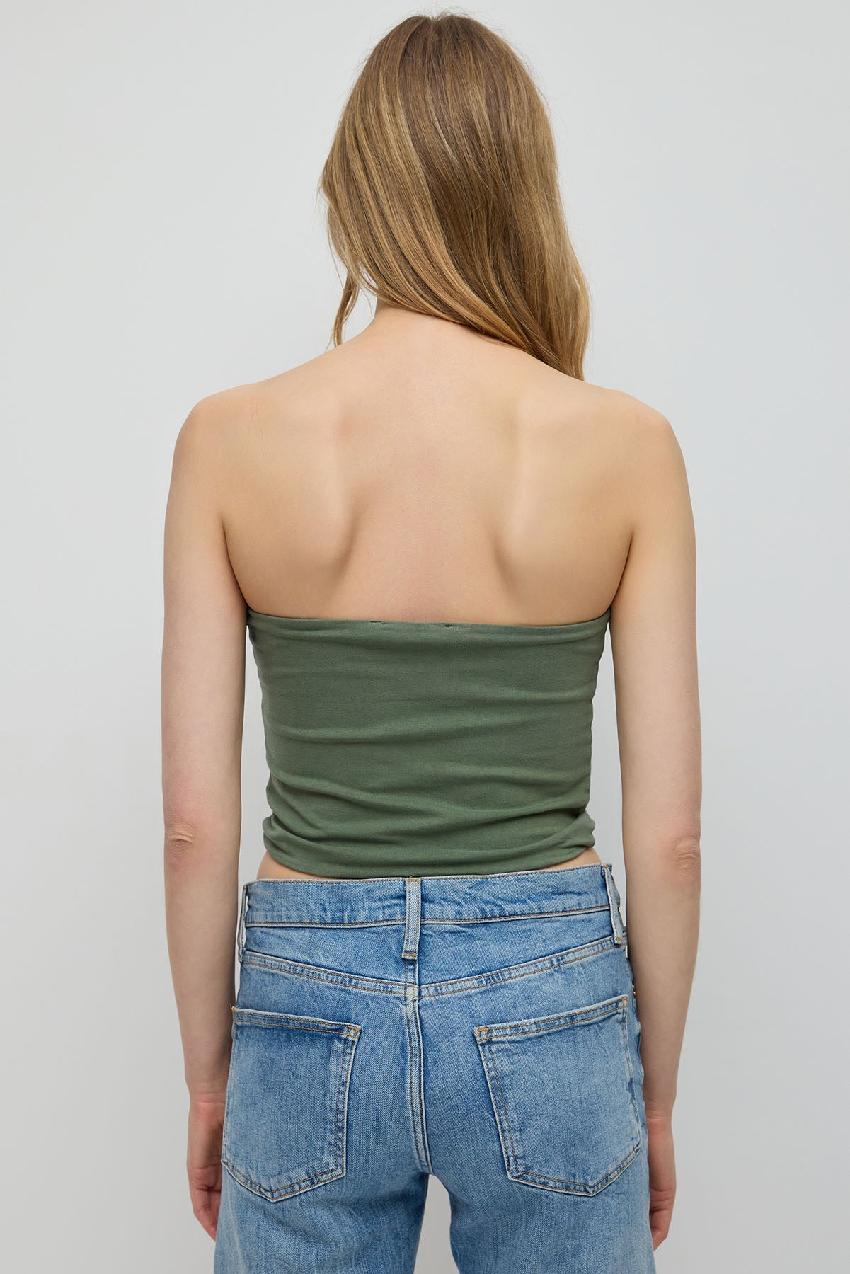 Trägerloses Crop-Top